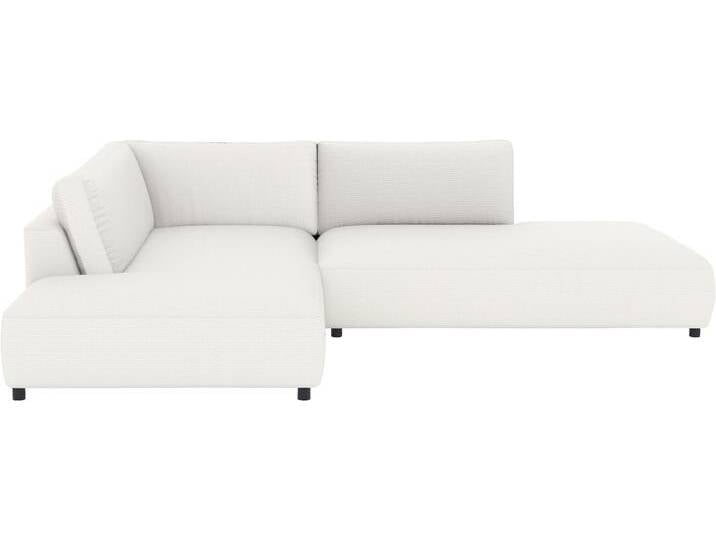 Ecksofa MUSTERRING Lucia , weiß, B:304cm H:81cm T:224cm, 100% Polyester, Sofas, mit großem Longchair, verschiedene Farben, B304 x T224 cm von Musterring