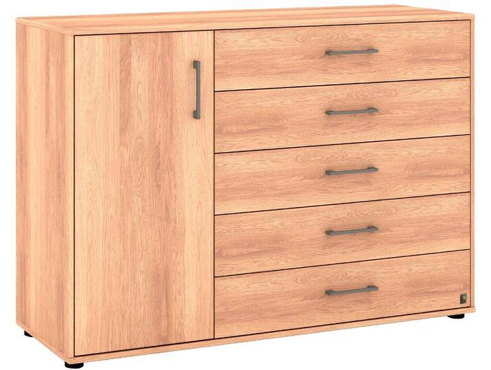 Kombikommode MUSTERRING Sorrent Sideboard, Wäscheschrank, mit Schubladen , braun (eiche), B:120cm H:86cm T:43cm, Sideboards, mit Schubkästen, Fronten in Eiche massiv, Breite 120 oder 141 cm von Musterring