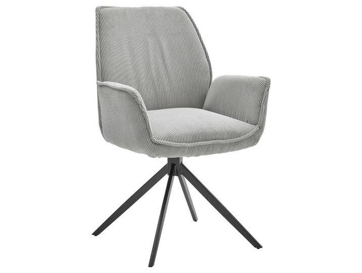 Musterring ARMLEHNSTUHL TIAMA, Grau, Schwarz, Drehkreuz, Stativgestell, 63x91x65 cm, Stoffauswahl, inklusive Armlehnen, Sitzfläche 180° drehbar, von Musterring