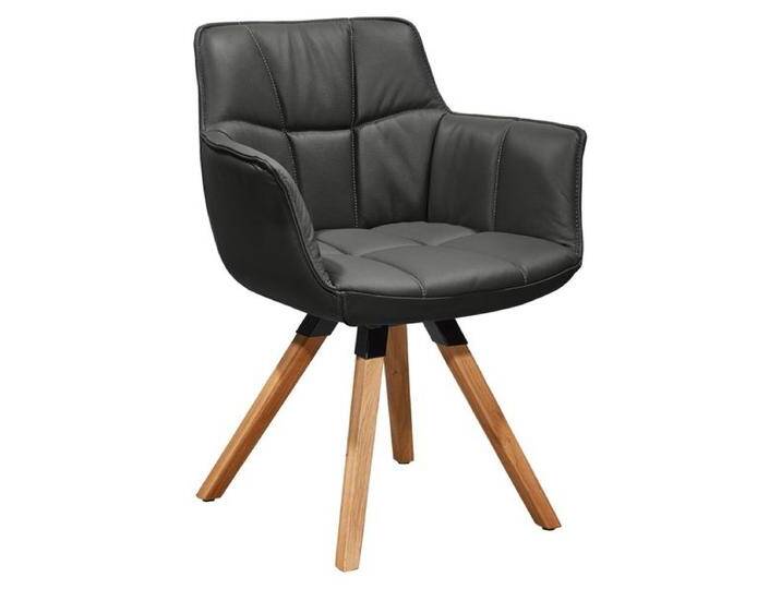 Musterring Armlehnstuhl Tamina Echtleder/Massivholz von Musterring