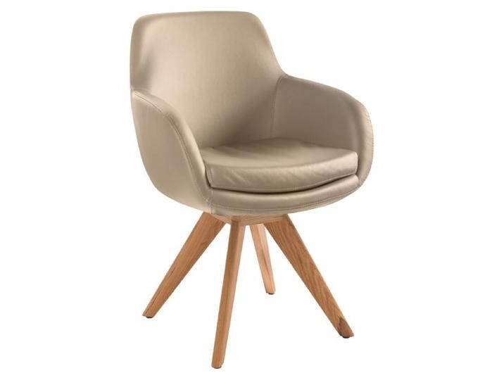 Musterring Armlehnstuhl Tavia Echtleder/Massivholz von Musterring