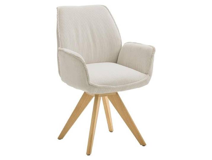 Musterring Armlehnstuhl Tiama Cord/Massivholz drehbar von Musterring