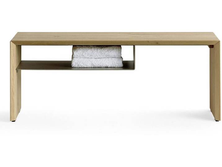 Musterring BADEZIMMERBANK, Eiche, Holz, Wildeiche, massiv, 2-Sitzer, 100x38.4x33.1 cm, Goldenes M, Made in Germany, DGM, Badezimmer, Badeinrichtungen von Musterring