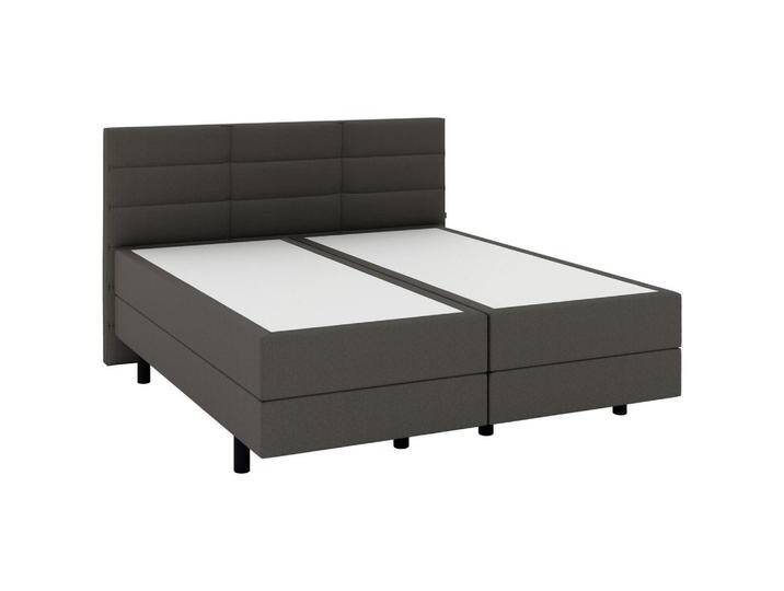 Musterring BOXSPRINGBETT, Dunkelgrau, H2, 7-Zonen, Höhe ca. 22 cm, 200x200 cm, DGM, Über- und Sondergrößen erhältlich, gepolstertes Kopfteil, von Musterring