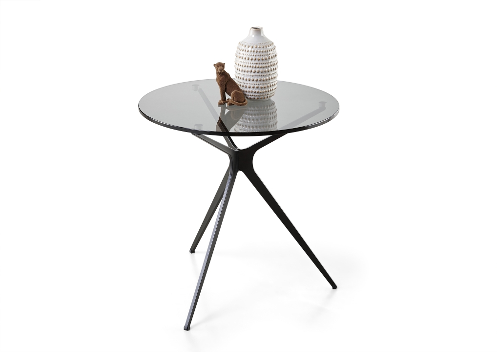 Musterring Beistelltisch Fabia, ca. 50 x 45 cm in Metall Lack schwarz von Musterring