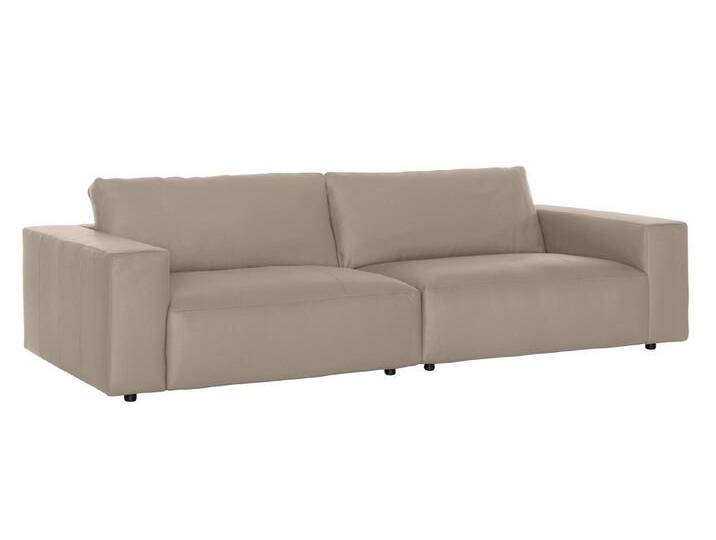 Musterring Big-Sofa LUCIA, in vielen Qualitäten und 4 unterschiedlichen Nähten, 3-Sitzer, braun, Kontrastnaht-Zweinadelnaht von Musterring