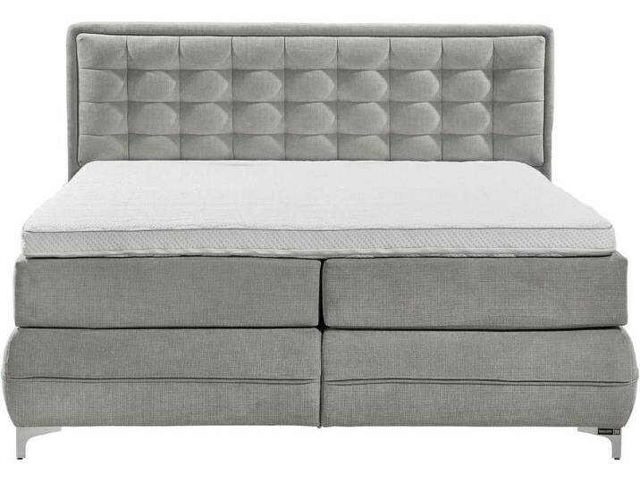 Musterring Boxspringbett Dubai, Winkelfuß in Chrom, 3 Härtegrade, Kopfteil in Kassettensteppung, grau, TYPD Tonnentaschenfederkern-Unterpolsterung, 7-Zonen-Taschen-Federkernmatratze , H3 (75 kg - 100 kg) Musterring Boxspringbett Dubai, Winkelfuß in Chrom, 3 Härtegrade, Kopfteil in Kassettensteppung, grau, TYPD Tonnentaschenfederkern-Unterpolsterung, 7-Zonen-Taschen-Federkernmatratze , H3 (75 kg - 100 kg) von Musterring