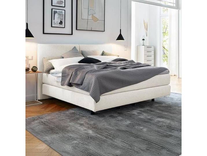 Musterring Boxspringbett Elias Webstoff mit Kopfteil geradlinig 140x200cm TTF-Box Härtegrad: H3 modern von Musterring