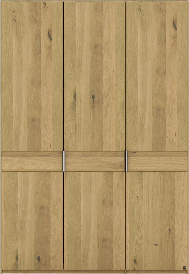 Musterring Drehtürenschrank Savona, Kleiderschrank, Schrank, Garderobe, teilmassiv Eiche (mit Türdämpfern, in 5 Breiten & 2 Höhen, extra Böden, MADE IN GERMANY) Türen in Bianco-Eiche massiv, mit Querriegel, verschiedene Größen von Musterring