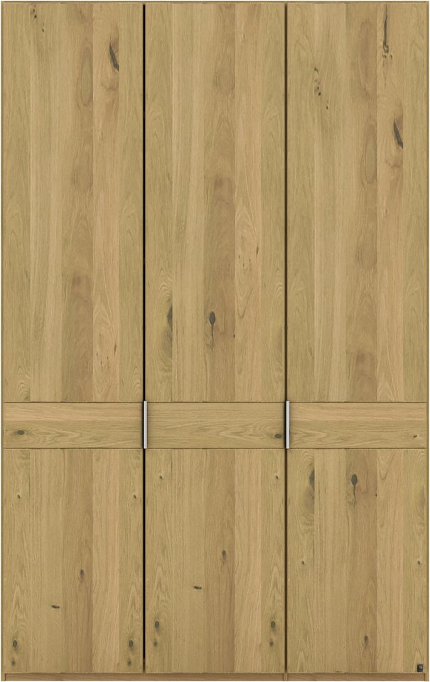 Musterring Drehtürenschrank Savona, Kleiderschrank, Schrank, Garderobe, teilmassiv Eiche (mit Türdämpfern, in 5 Breiten & 2 Höhen, extra Böden, MADE IN GERMANY) Türen in Bianco-Eiche massiv, mit Querriegel, verschiedene Größen von Musterring