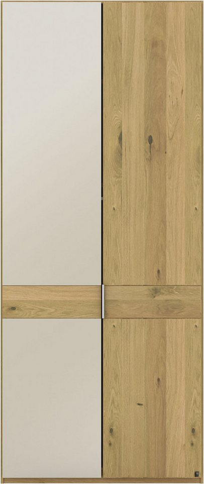 Musterring Drehtürenschrank Savona, Kleiderschrank, Schrank, Garderobe, teilmassiv Eiche (mit Türdämpfern, mit Spiegel oder Glas, extra Böden, MADE IN GERMANY) Türen in Bianco-Eiche massiv, Spiegel-/Glastüren, verschiedene Größen von Musterring