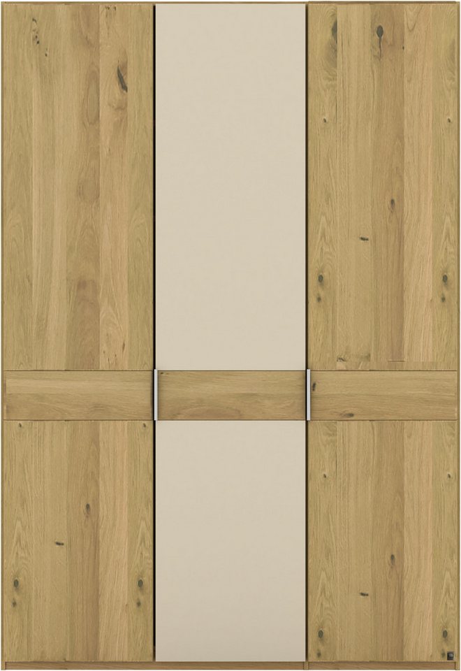 Musterring Drehtürenschrank Savona, Kleiderschrank, Schrank, Garderobe, teilmassiv Eiche (mit Türdämpfern, mit Spiegel oder Glas, extra Böden, MADE IN GERMANY) Türen in Bianco-Eiche massiv, Spiegel-/Glastüren, verschiedene Größen von Musterring