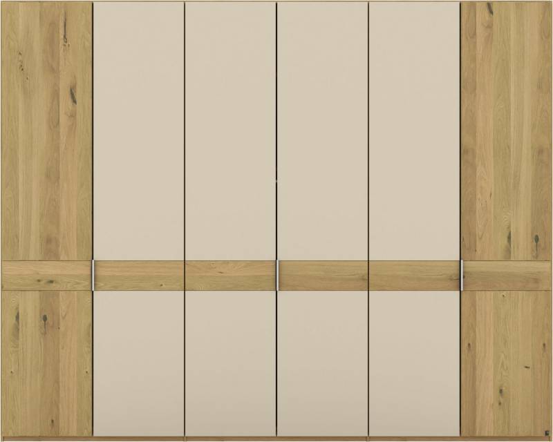 Musterring Drehtürenschrank Savona, Kleiderschrank, Schrank, Garderobe, teilmassiv Eiche (mit Türdämpfern, mit Spiegel oder Glas, extra Böden, MADE IN GERMANY) Türen in Bianco-Eiche massiv, Spiegel-/Glastüren, verschiedene Größen von Musterring