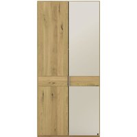 Musterring Drehtürenschrank "Savona, Kleiderschrank, Schrank, Garderobe, teilmassiv Eiche" mit Türdämpfern, mit Spiegel oder Glas, extra Böden, MADE IN GERMANY, Türen in Bianco-Eiche massiv, Spiegel-/Glastüren, verschiedene Größen von Musterring