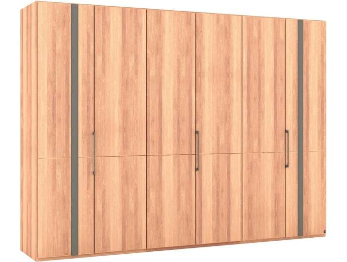 Musterring Drehtürenschrank Sorrent, Kleiderschrank, teilmassiv Eiche (mit Türdämpfern, in 5 Breiten & 2 Höhen, extra Böden, MADE IN GERMANY) Türen in Eiche massiv mit Absetzung in Schiefer von Musterring