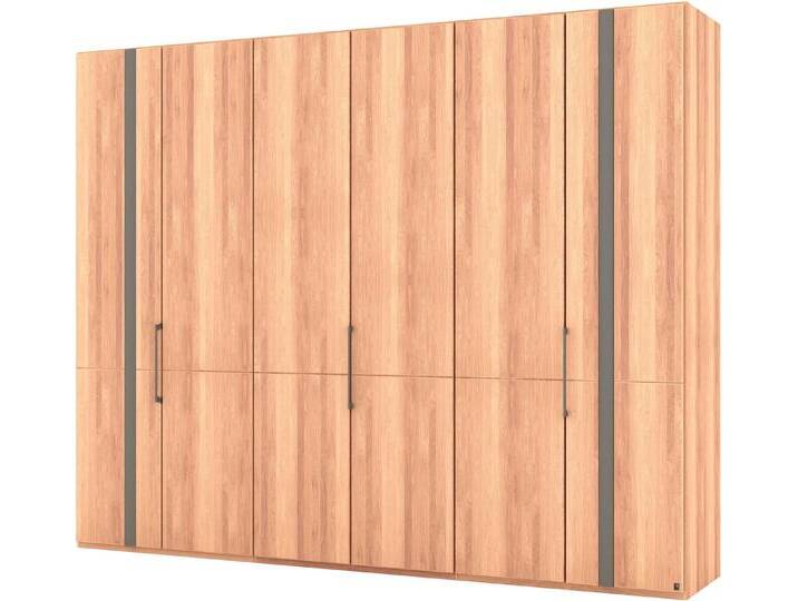 Musterring Drehtürenschrank Sorrent, Kleiderschrank, teilmassiv Eiche (mit Türdämpfern, in 5 Breiten & 2 Höhen, extra Böden, MADE IN GERMANY) Türen in Eiche massiv mit Absetzung in Schiefer von Musterring