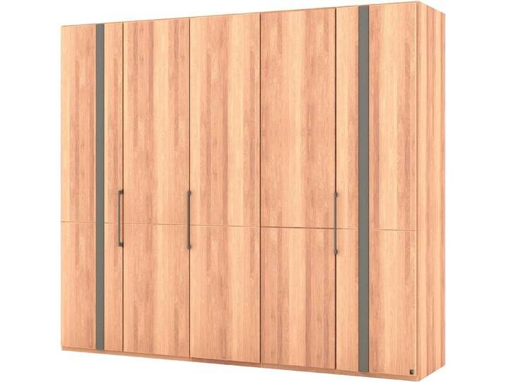 Musterring Drehtürenschrank Sorrent, Kleiderschrank, teilmassiv Eiche (mit Türdämpfern, in 5 Breiten & 2 Höhen, extra Böden, MADE IN GERMANY) Türen in Eiche massiv mit Absetzung in Schiefer von Musterring