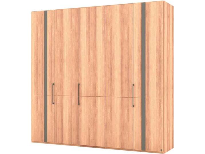 Musterring Drehtürenschrank Sorrent, Kleiderschrank, teilmassiv Eiche (mit Türdämpfern, in 5 Breiten & 2 Höhen, extra Böden, MADE IN GERMANY) Türen in Eiche massiv mit Absetzung in Schiefer von Musterring