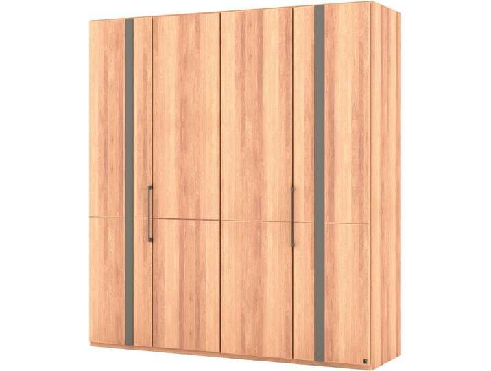 Musterring Drehtürenschrank Sorrent, Kleiderschrank, teilmassiv Eiche (mit Türdämpfern, in 5 Breiten & 2 Höhen, extra Böden, MADE IN GERMANY) Türen in Eiche massiv mit Absetzung in Schiefer von Musterring