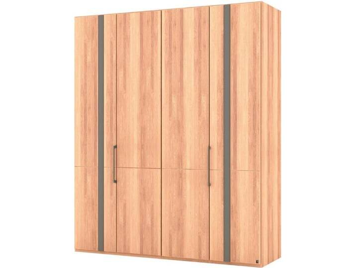Musterring Drehtürenschrank Sorrent, Kleiderschrank, teilmassiv Eiche (mit Türdämpfern, in 5 Breiten & 2 Höhen, extra Böden, MADE IN GERMANY) Türen in Eiche massiv mit Absetzung in Schiefer von Musterring
