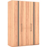 Musterring Drehtürenschrank "Sorrent, Kleiderschrank, teilmassiv Eiche" mit Türdämpfern, in 5 Breiten & 2 Höhen, extra Böden, MADE IN GERMANY, Türen in Eiche massiv mit Absetzung in Schiefer, verschiedene Maße von Musterring
