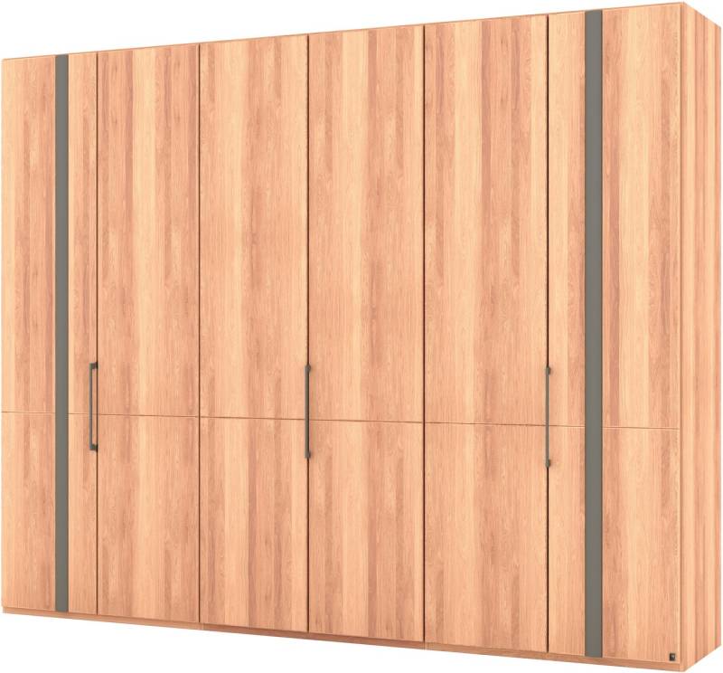 Musterring Drehtürenschrank Sorrent, Kleiderschrank, teilmassiv Eiche (mit Türdämpfern, in 5 Breiten & 2 Höhen, extra Böden, MADE IN GERMANY) Türen in Eiche massiv mit Absetzung in Schiefer, verschiedene Maße von Musterring