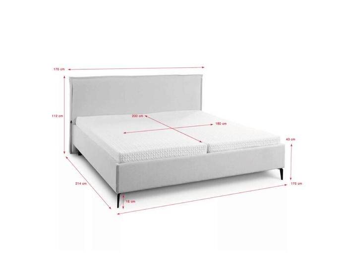 Musterring ELOS Polsterbett mit Stoffbezug in vier verschiedenen Größen - Textilgewebe Creme 8703 , 160 x 200, Schlafzimmer, Doppelbett, Einzelbett, Textilbezug, Kopfteil mit Stehsaum, kuschelig weich, langlebig, 5 Jahre Garantie, Modern, Zeitlos von Musterring