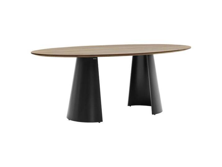 Musterring ESSTISCH JUSTB!, Nussbaum, Holz, Nussbaum, massiv,Schichtholz, oval, Wange, C-Form, 110x76x200 cm, in verschiedenen Größen erhältlich, von Musterring