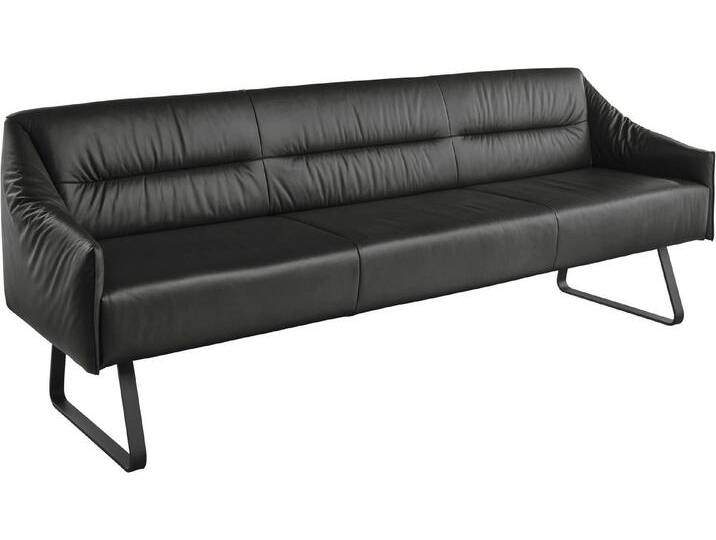Musterring Essbank JustB! SP500 (1-St), Metallkufe schwarz, verschiedene Farben, Breite 220 oder 250 cm, black pearl von Musterring