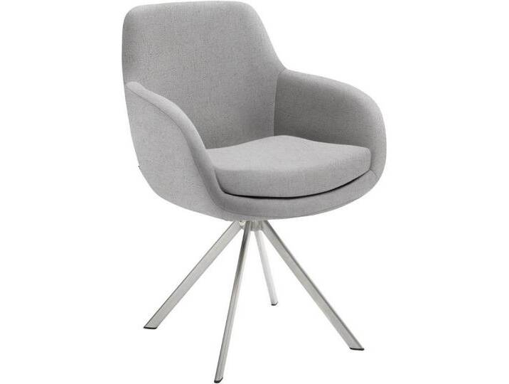 Musterring Esszimmerstuhl Tavia (Set, 2 St), Stativgestell Edelstahl, diverse Farben, grau, Stativgestell von Musterring