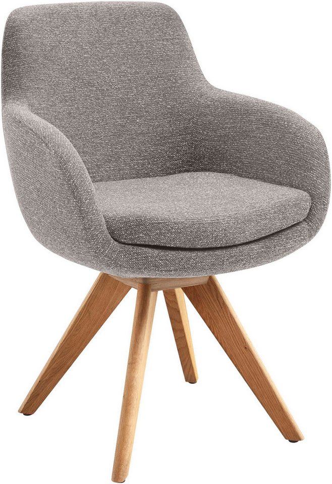 Musterring Esszimmerstuhl Tavia (Set, 2 St), Stativgestell Eiche Bianco, Drehfunktion optional, diverse Farben von Musterring