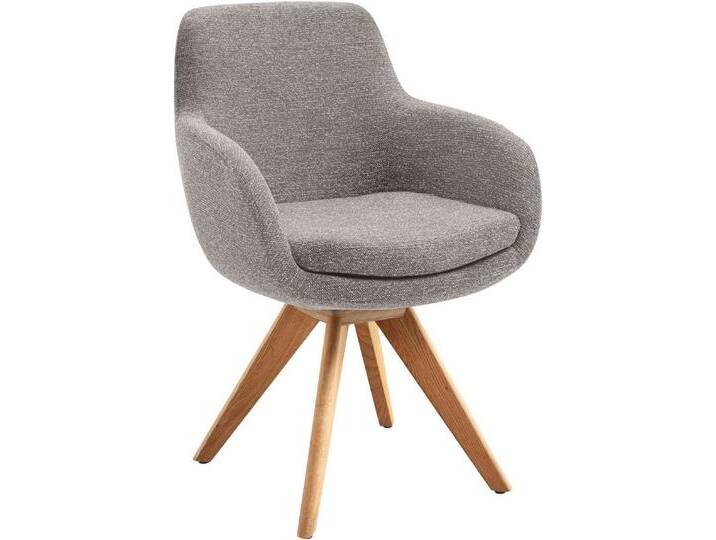 Musterring Esszimmerstuhl Tavia (Set, 2 St), Stativgestell Eiche Bianco, diverse Farben, beige, Stativgestell, taupe von Musterring