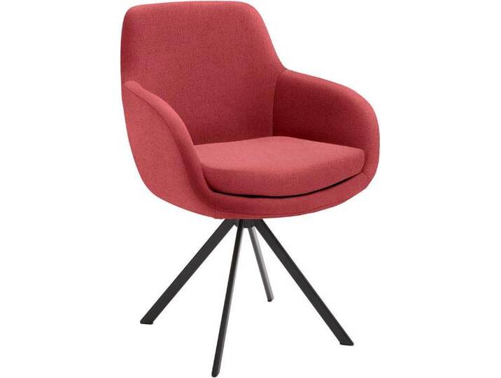 Musterring Esszimmerstuhl Tavia (Set, 2 St), Stativgestell Eisen schwarz, diverse Farben, rot, Stativgestell mit Drehfunktion von Musterring