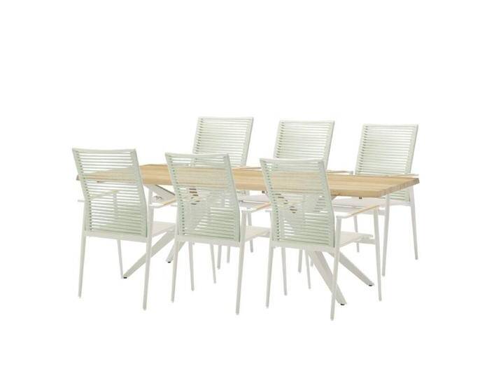 Musterring Gartenmöbel-Set mit Gartentisch Dänemark und Stuhl Kopenhagen, 7-teilig - Rope lichtgrün von Musterring