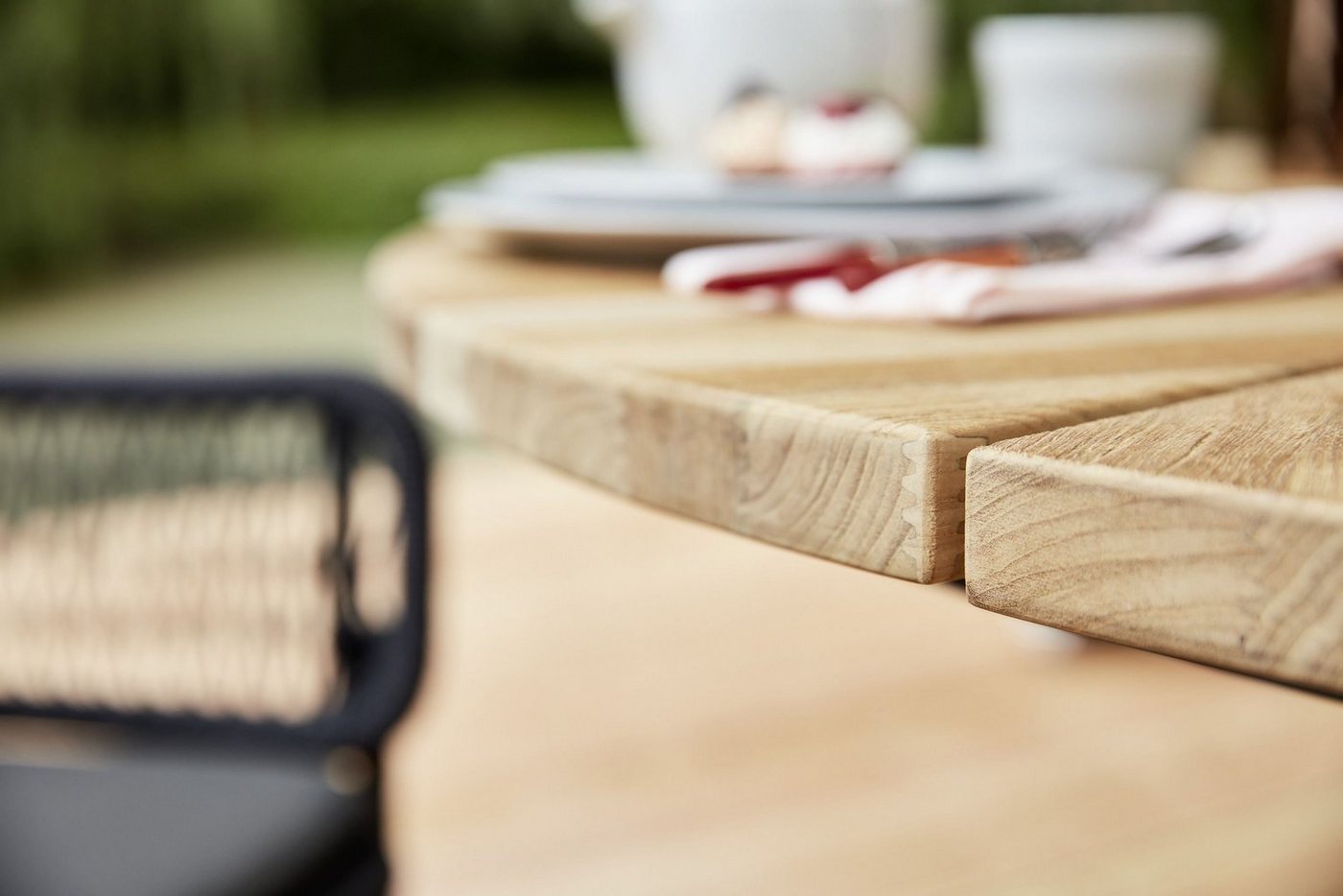 Musterring Gartentisch Freilicht (1-St), rund, mit fester Platte, Teak massiv recycelt von Musterring