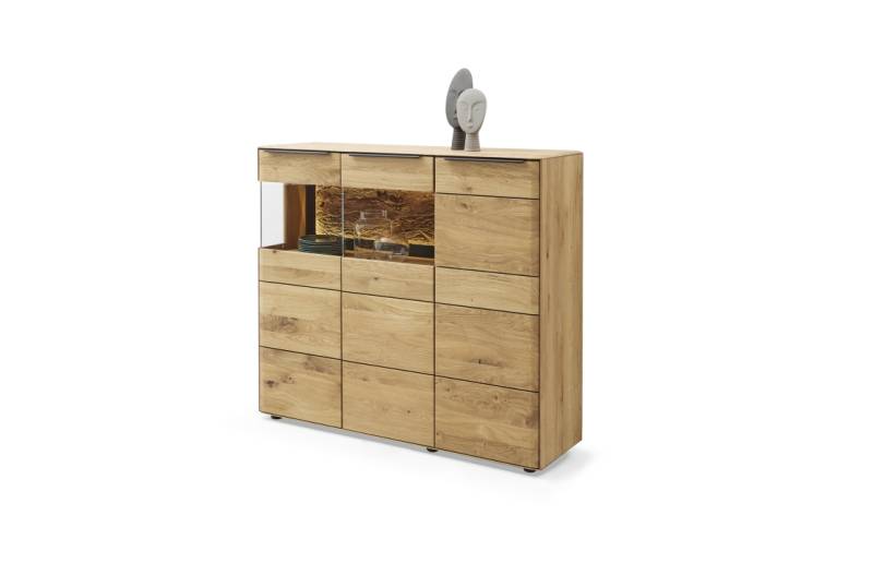 Musterring Highboard Puerto, ca. 137 x 120,3 x 39,5 cm in Asteiche geölt von Musterring