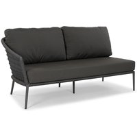 Musterring Ibiza Anreihsofa schwarz/grau Aluminium 164x85x75 cm von Musterring