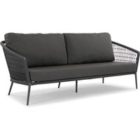 Musterring Ibiza Gartensofa Aluminium/Rope schwarz/grau 205x86x75 cm von Musterring