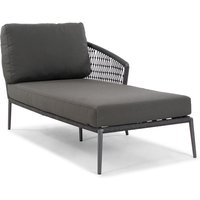 Musterring Ibiza Ottomane Lounge schwarz/grau Aluminium 168x82x75 cm von Musterring