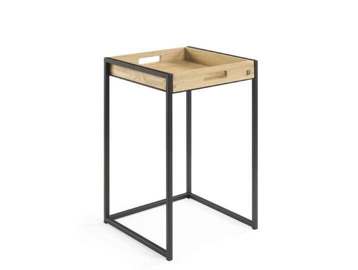 Musterring JustB! CT100 Beistelltisch M101 mit herausnehmbarem Tablett - Tablett lose Wildeiche hell furniert, Modern von Musterring