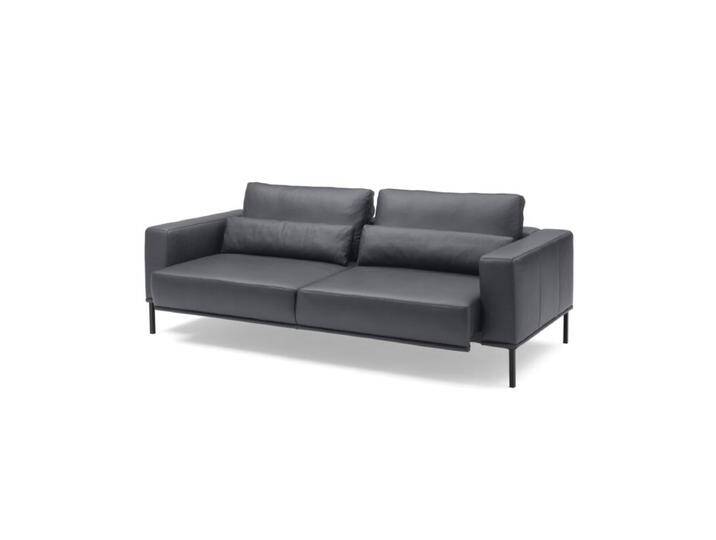 Musterring JustB! Ledersofa optional mit motorischem Sitzvorzug - Leder Mercury navy , automatische Sitztiefenverstellung , ohne Zusatzausstattung , 3,5-Sitzer Sofas von Musterring
