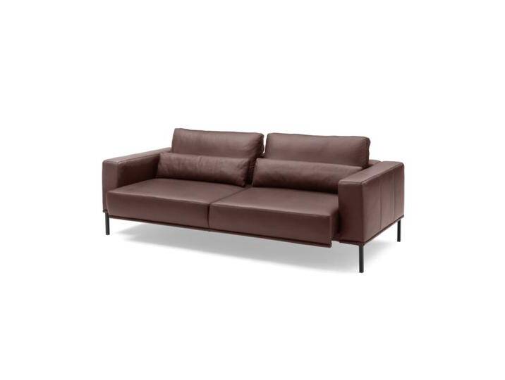 Musterring JustB! Ledersofa optional mit motorischem Sitzvorzug - Leder Mercury red , automatische Sitztiefenverstellung , ohne Zusatzausstattung , 2,5-Sitzer Sofas von Musterring