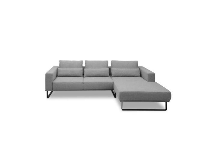 Musterring JustB! PM100 Ecksofa optional mit motorischem Sitzvorzug - Flachgewebe Mono grey , 312 x 185 , automatische Sitztiefenverstellung , ohne Zusatzausstattung , rechts, Modern, Zeitlos, automatische Sitztiefenverstellung von Musterring