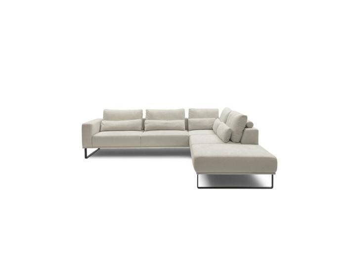 Musterring JustB! PM100 Sofa optional mit motorischem Sitzvorzug - Strukturgewebe Yelda nature , automatische Sitztiefenverstellung , inkl. Nierenkissen , rechts, Modern, Zeitlos, automatische Sitztiefenverstellung von Musterring