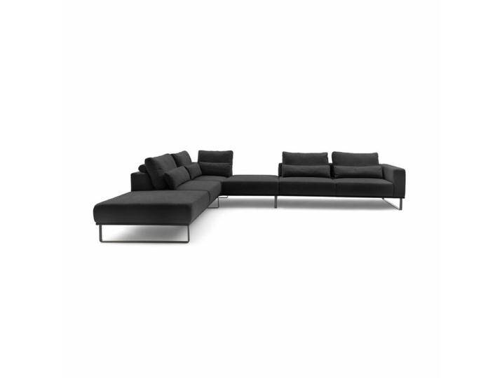 Musterring JustB! PM100 Wohnlandschaft optional mit motorischem Sitzvorzug - Strukturgewebe Yelda black , ohne Funktion , inkl. Nierenkissen , links, Modern, Zeitlos, ohne Funktion von Musterring