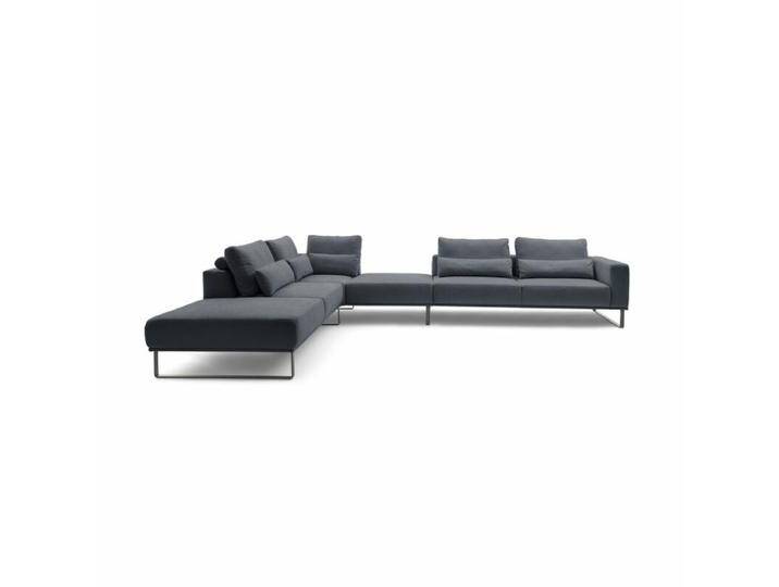 Musterring JustB! PM100 Wohnlandschaft optional mit motorischem Sitzvorzug - Strukturgewebe Yelda navy , ohne Funktion , inkl. Nierenkissen , links, Modern, Zeitlos, ohne Funktion von Musterring
