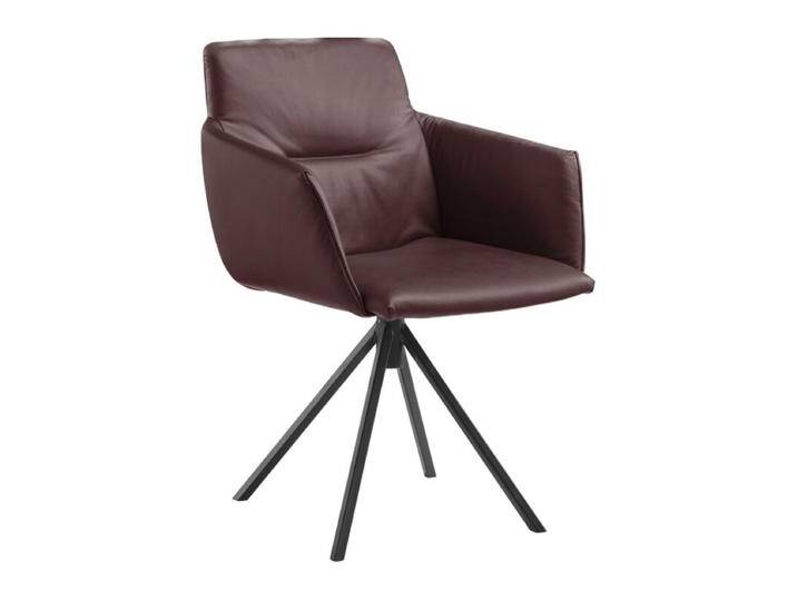 Musterring JustB! SP500 Armlehnstuhl in Leder mit Stativgestell - Leder Z6913 burgundy , Drehfunktion & Rückholfunktion von Musterring