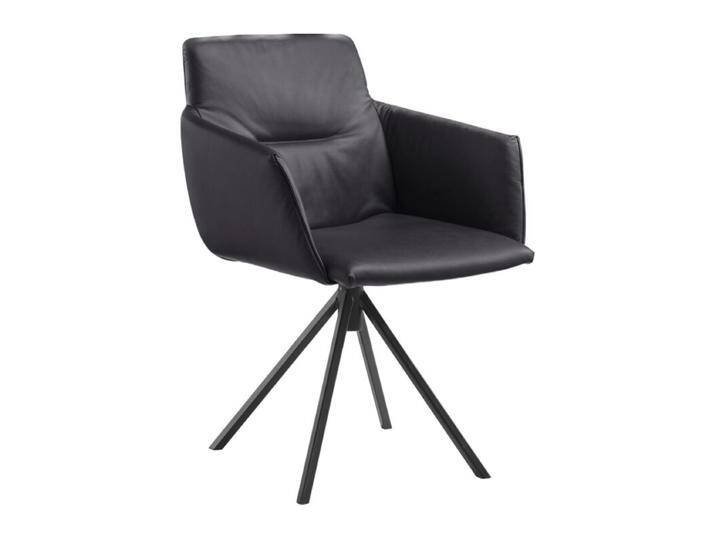 Musterring JustB! SP500 Armlehnstuhl in Leder mit Stativgestell - Leder Z6928 night blue , Drehfunktion & Rückholfunktion, Modern, Skandinavisch, Zeitlos, Drehfunktion, Rückholfunktion von Musterring