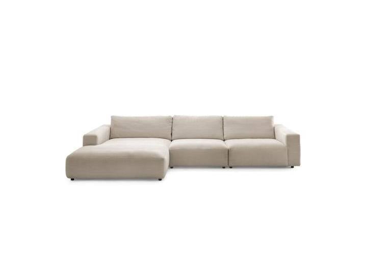Musterring Lucia 3,5 Sitzer Ecksofa mit Bezug in Cord - Cord light grey , links, Modern, Zeitlos von Musterring