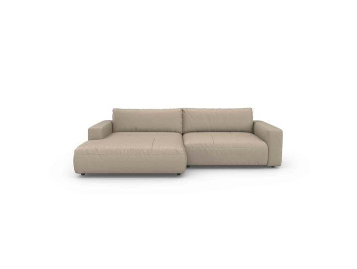 Musterring Lucia Sofa mit Lederbezug in verschiedenen Farben - Leder Puro bisquit , links von Musterring